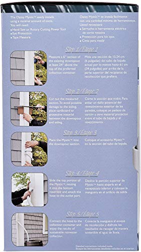 Oatey Mystic Rainwater Collection System Fits 2\" X 3\" Residential Downspouts (Тwo Рack)
