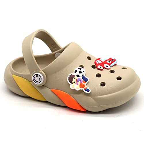Image of SVAAR Slingback Clog Shoes for Boys & Girls || Indoor & Outdoor Sandals Clogs for Kids with 4 Cartoon Charm