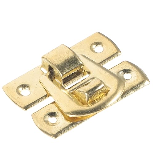 IWOWHERO 10 Pcs Box Hasp Lock Metal Hasp Latch Zinc Alloy Golden Boxes Buckle Jewelry Boxes