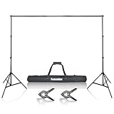 Femonden Photo Video Studio 10Ft Adjustable Backdrop Support System Stand Kit with Background stand and Backdrop Holders