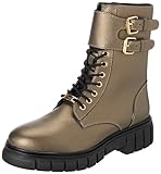 Matériau extérieur : Cuir LES TROPEZIENNES PAR M.BELARBI Femme RITIKA Botte Tendance, Bronze, 37 EU