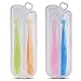 4 Pack Baby Spoons BPA Free Kirecoo Soft-Tip First Stage Silicone Self Feeding Training Spoons with Travel Case for Infant Baby, Best Infant Gift Set