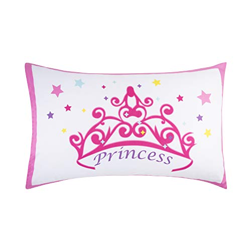 Everyday Kids Toddler Fitted Sheet And Pillowcase Set -Princess Storyland- Soft Breathable Microfiber Toddler Sheet Set #TOP5