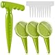 CATOR 12 Pcs Pflanzhilfe Garten, Pflanzhilfe für Blumenzwiebeln, Pflanzlocher, Seed Dispenser, Pflanzenschilder, Grün, Pflanzmaschine, Einpflanzhilfe für Sukkulenten, Gemüse und Blumen