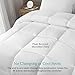Oaken-Cat 100% Cotton Cover Down Alternative Comforter Queen - All Season Ultra-Soft Skin-Friendly Cloud Breathable Microfiber Comforter Duvet Insert (90x90, White)