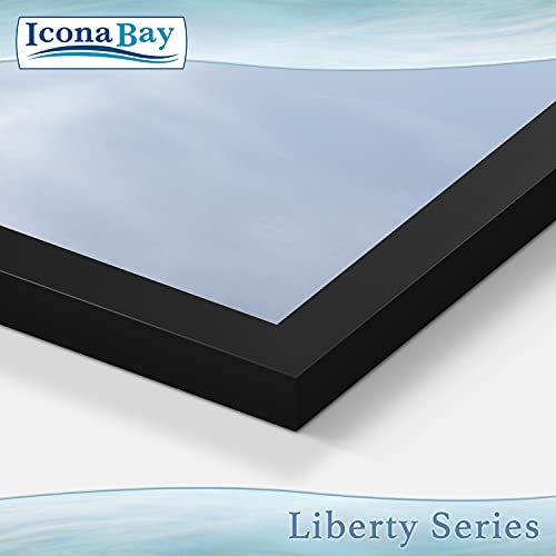 Icona Bay 12X18 Black Frame, Sturdy Wood Composite Frame (Not Ps Plastic), Modern Style Frames, Liberty Collection #TOP1