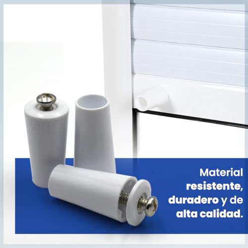 Miniatura 4 de Pack 12 Topes Persiana Blanco De 40mm Para Para Persianas Enrollables. Topes Fabricados En Pvc Cada Tope De Persiana Blanco Incluye Todo Lo Necesario Para Su Montaje.