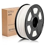 SUNLU Filament ABS 1.75mm, Filament pour Imprimante 3D Très Résistant à la Chaleur et Durable, Précision Dimensionnelle +/- 0.02mm, Bobine de 1kg (2.2lbs), Blanc