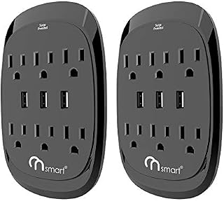 ONSMART USB Wall Tap Surge Protector with 6 outlets 3 USB, 3.4A Output