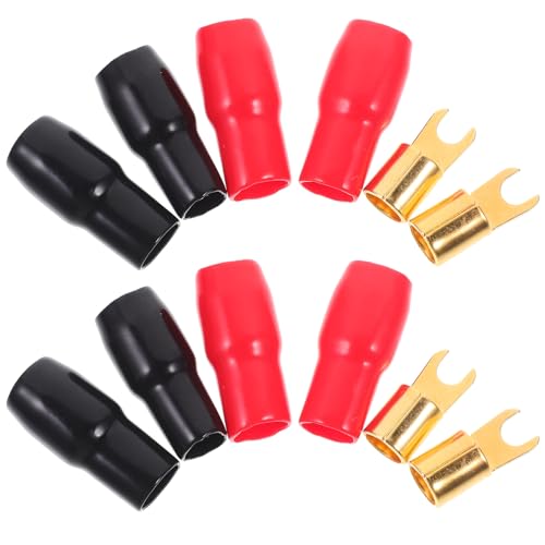 10 Pairs Crimp Barrier Spades Wire Connectors Wire Terminals 1 Gauge Terminals Spade Connecters Speaker Wire Adapter 4 Gauge Spade 4ga Terminal Spade Terminal Crimp Terminals FUNOMOCYA