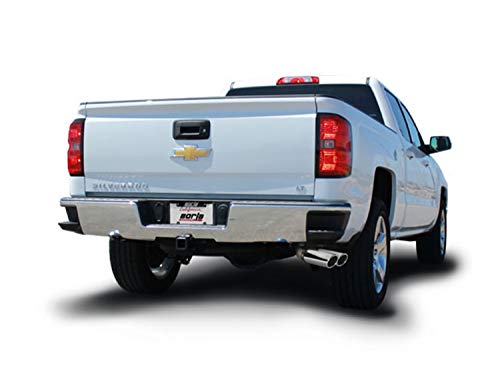 Borla 140797 Atak Cat-Back Exhaust System 2.75 In. Into Muffler 2.25 In. Out Incl. Muffler/Hardware/4 In. X 14 In. Single Rolled Angle-Cut Tip Truck Side Exit Atak Cat-Back Exhaust System #TOP2