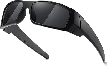 Polarized Sunglasses Men Womens Trendy Retro Sports Rectangular Wrap Around Vintage Shot Shield