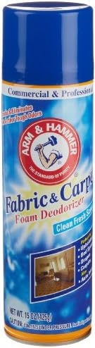 Arm & Hammer 3320000514CT Fabric and Carpet Foam Deodorizer, Fresh Scent, 15 oz Aerosol (Case of 8)