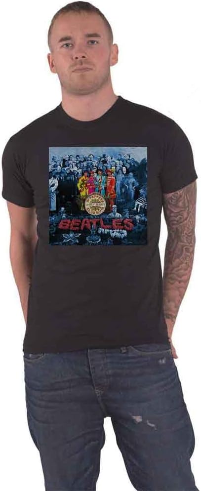 [The Beatles] T Shirt Sgt Pepper Album Cover ブルー Tint 公式 メンズ 新しい ブ