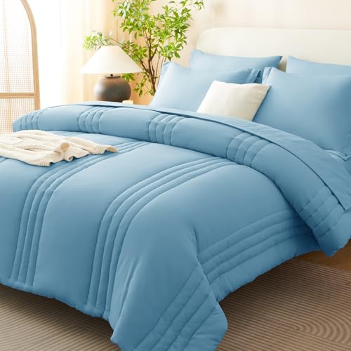 CozyLux Aqua Queen Sheet Set