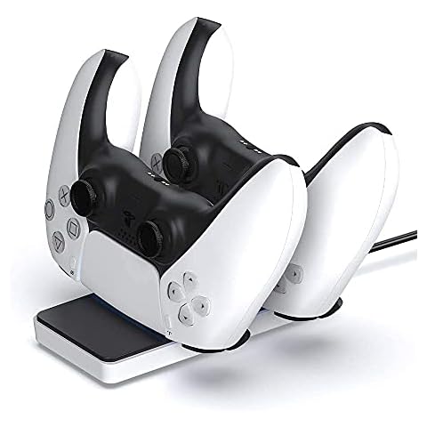 Dual Charging Dock Station for Wireless PS5 Controller, Accessories for PlayStation 5,USB Fast Charger Case Safety Slip Protection For DualSense Playstation 5 Controller Cover