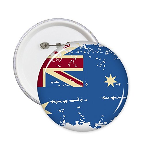 Badge rond Australie rétro et lot de pins bouton pour décoration de vêtements de taille M