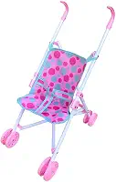 Carrinho para Boneca Passeio Divertido Guarda Chuva DM Toys