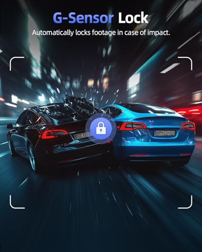 4K Dash Cam Front and Rear, 64GB SD Card, 1.5” IPS Display Car Camera, 5Ghz WiFi+App Control, Night Vision, 24H Parking Mode, G-Sensor, WDR, 170° Wide Angle, 4K+1080P Dual Dash Camera for Cars
