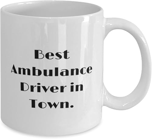 Miniatura 2 de Regalos únicos para conductores de ambulancia, el mejor conductor de ambulancia en la ciudad, la mejor taza de 11 oz y 15 onzas para colegas, taza
