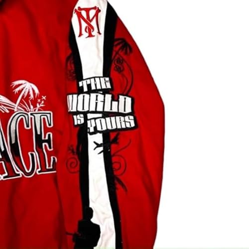 Tony Montana Scarface Red and White Fleece Jacket by Jeff Hamilton4