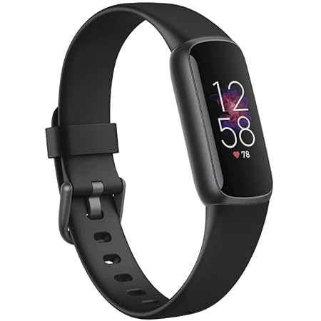Fitbit Luxe Fitness and Wellness Tracker with Stress Management, Sleep Tracking and 24/7 Heart Rate, Black/Graphite, One Size (S & L Bands Included)