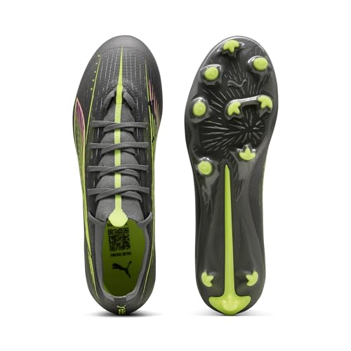 Image of PUMA Mens Soccer, Matte Aged Silver Yellow Alert Blue Gray, 10