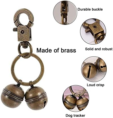 gishane Extra Loud Cat and Dog Bell, Durable Copper Dog Tracker Bells for Pets Collar Charms with Swivel Lobster Clasp Quick Release Cat Pendant Bells Cat Accessories (53144293)