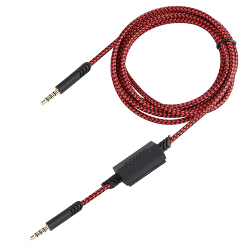 Detachable Gaming Headset Cable Replacement, 3.5mm(1/8") Nylon Braided with Inline Mute Switch Volume Headset Cable Compatible with Astro (Type 3)
