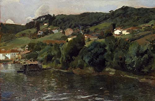 Reproduction d'art Joaquín Sorolla, affiche sur toile paysage asturien de prestige