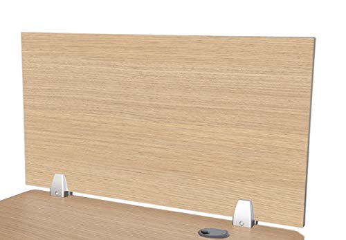 Mahmayi Deler Divider Panels Provide Desk Partition Desktop Privacy Panel For Student Call Centers/Offices/Classrooms/Library – 75 cm (Oak)