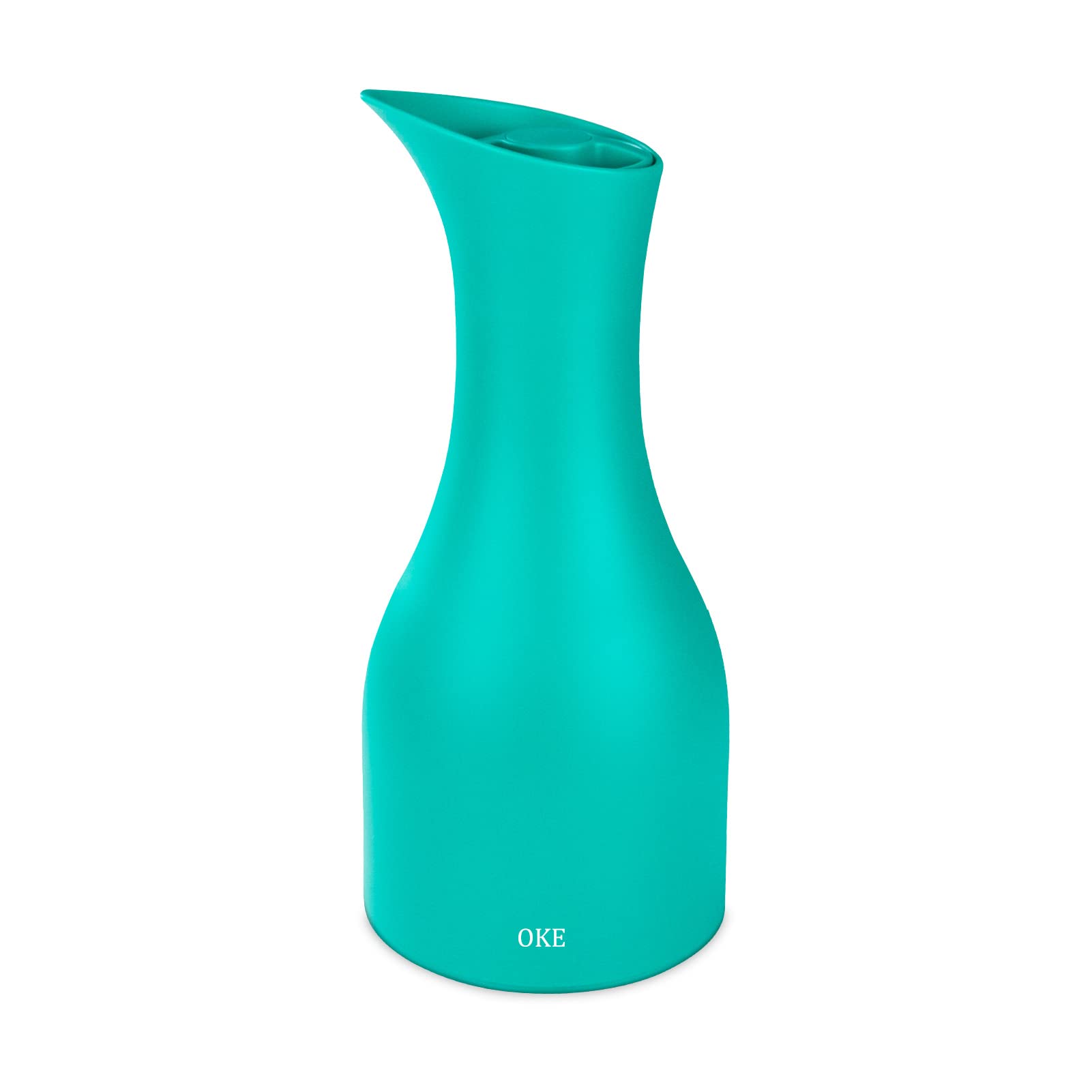 OKE Glass Lined Thermal Carafe, Insulated Coffee Carafe, Coffee Thermos, insulated pitcher, Vacuum Insulated Thermal Coffee Carafe（Turquoise/23OZ）