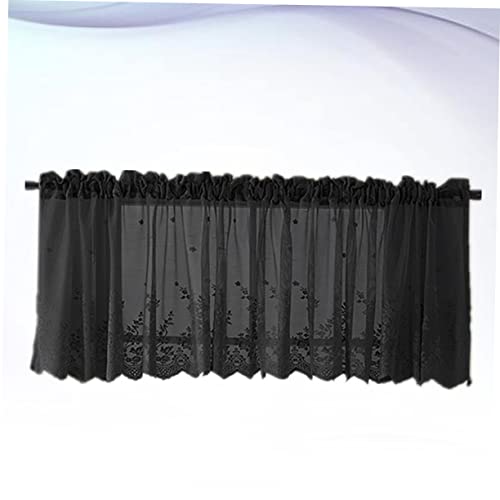Cortina corta para ventana con encaje resistente al sol marca LIFKOME 4