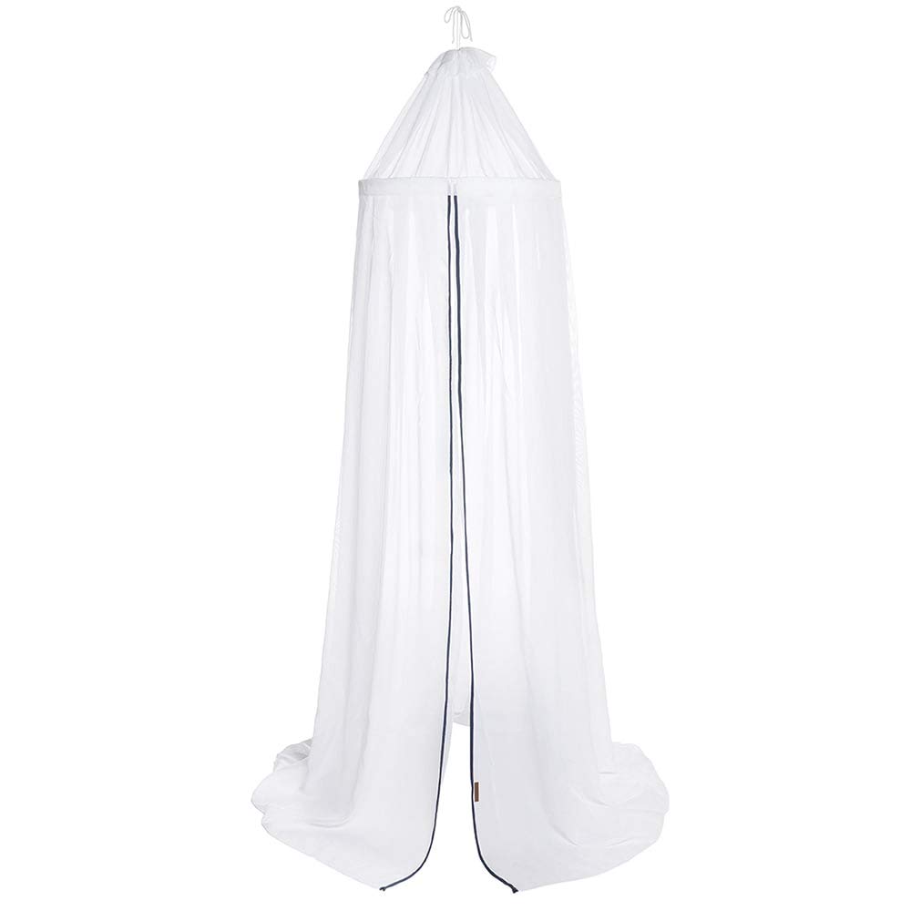 Baby's Only - Ciel de lit - Blanc/Granit - 55x55x200 cm