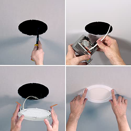 HALO HLB LED Recessed Lighting 6 inch Thin Canless w/Selectable Color Temperatures, 0-10V Dimming, 120-277V Input - HLB64099FSE010MWR by HALO - Image 7