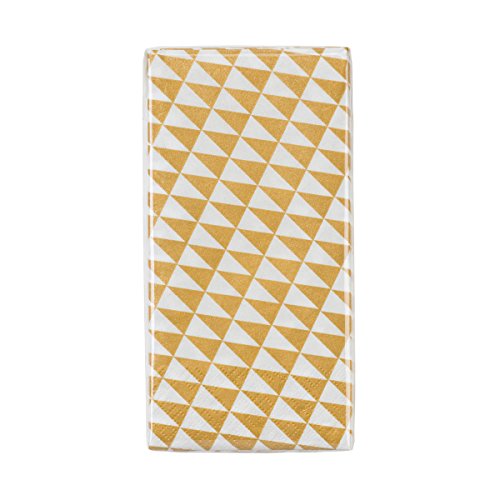 Talking Tables Party Time Gold Geo Design Party Napkins for a Birthday, Gold (20 Pack)