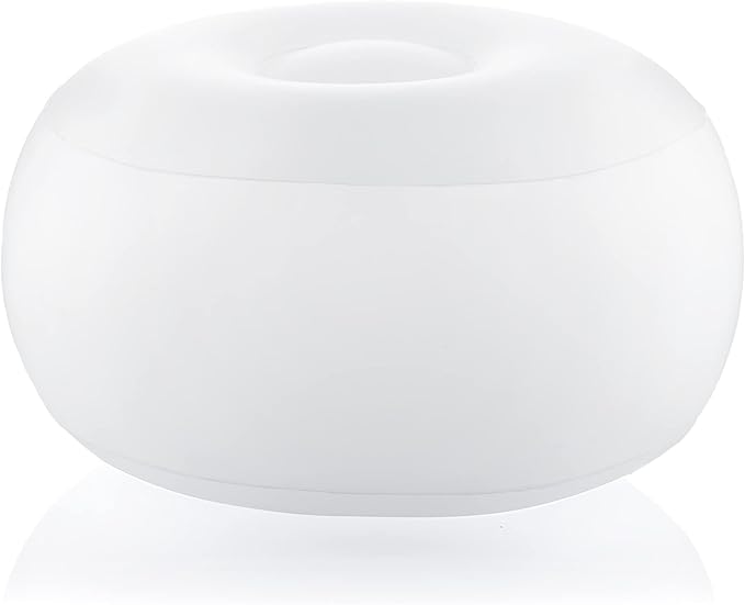 InnovaGoods - Puf Hinchable LED Multicolor, Mando a Distancia Limpio, Resistente al Agua, Ligero y portátil, Ideal para Interior y jardín, Blanco, único, plástico con descuento