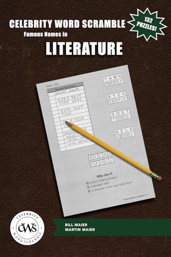 Celebrity Word Scramble Famous Names in Literature