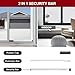 AceMining Sliding Door Security Bar,Heavy Duty Sliding Patio Door Lock Bar, 20-50inch Adjustable Multi-use Window Security Bars, Sliding Door Stopper,White,1Pack