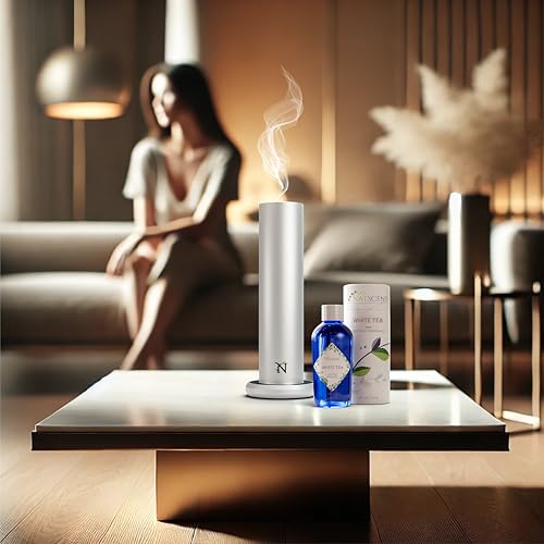 Natscent Dynamo Hotel Scent Diffuser – Cold-Air Essential Oil Diffuser for Home & Large Rooms up to 1000 sq ft, App & Manual Control, Hypoallergenic, Includes White Tea Fragrance Sample – Silver by Natscent - Image 9