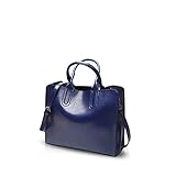 NICOLE&DORIS Tote Handbag Crossbody Bag Shoulder Bag Ladies Messenger Bag Purse PU Leather Blue