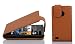 Produktbild Cadorabo Hülle für HTC Desire 300 in Cognac BRAUN - Handyhülle im Flip Design aus Strukturiertem Kunstleder - Case Cover Schutzhülle Etui Tasche Book Klapp Style
