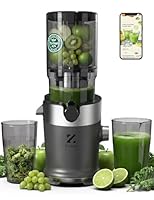 ZACHVO Entsafter, Slow Juicer mit 130mm Breite Fütterungsröhre für Ganze Gemüse und Obst Testsieger, Tritan BPA-frei, 220W Saftpresse Elektrisch, Leicht zu Reinigender Juicer, Inkl. Saftrezepte