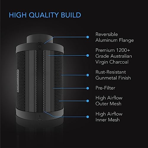 AC Infinity Air Carbon Filter 6" with Premium Australian Virgin Charcoal, for Inline Duct Fan, Odor Control, Hydroponics, Grow Rooms by AC Infinity - Image 3