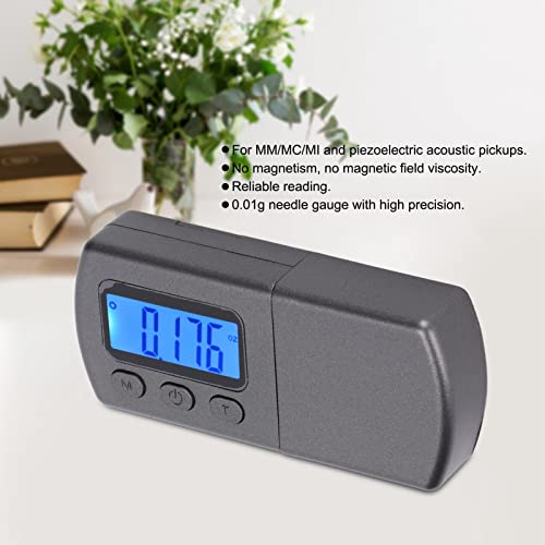 Zunate Caneta Stylus Gauge, 0,01 g/5,00 g Turntable Stylus Force Gauge com retroiluminação LCD, LP D