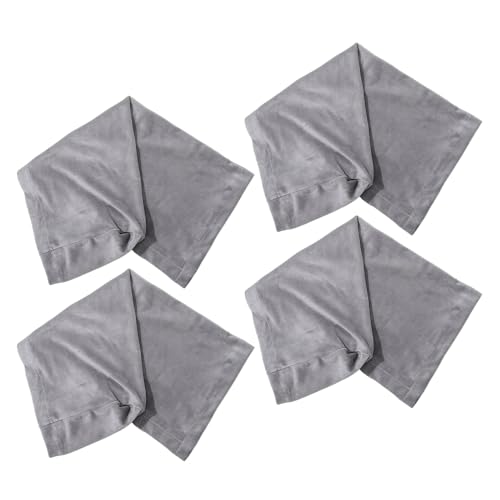 Fundas protectoras elásticas para reposabrazos de sofá tela poliéster gris lavables 2