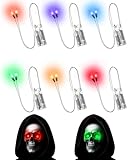 Tujoe 6 Pcs Halloween LED Light up Glowing Eyes for Mask Skull Skeleton Cosplay Micro LED Lights for Halloween Decoration Battery Not Included