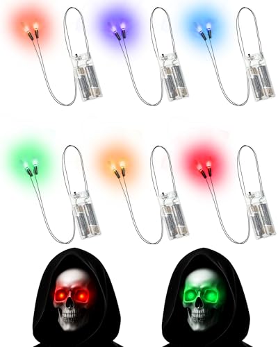 Tujoe 6 Pcs Halloween LED Light up Glowing Eyes for