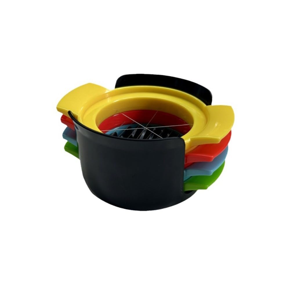 couponhub 4 In 1 Multipurpose Egg Slicer,Easy to Use,Muti-color Plastic Egg Dicer,Practical Fruit Dicer Fruit Slicer for Slicing Strawberries Kiwifruit