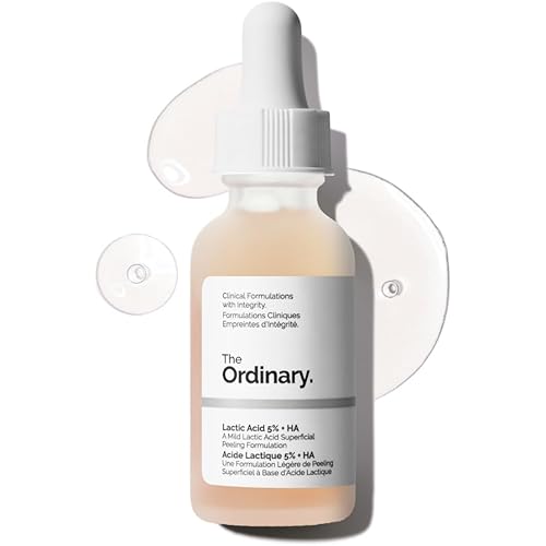 The Ordinary Lactic Acid 5% + Hyaluronic Acid 2%, Gentle Exfoliating Serum for Smoother Skin